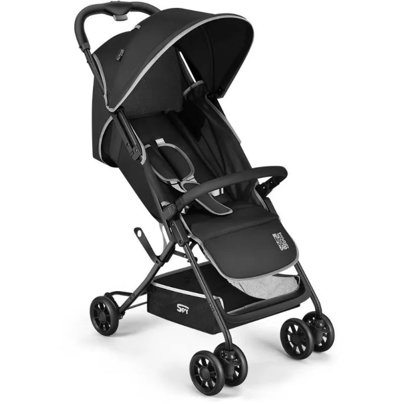 CARRINHO DE BEBE BABY SPY COMPACTO PRETO