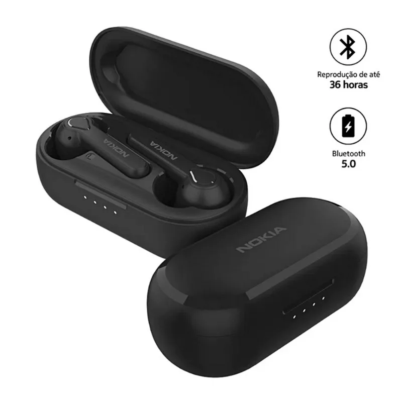 Fone de Ouvido tws Nokia Lite Earbuds Sem Fio Bluetooth 5.0 - NK072