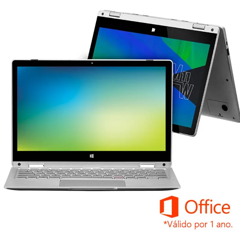 Notebook Multilaser M11W Prime 2 em 1 Celeron N4020 11.6 64GB 4GB Win11 Home Prata + Microsoft 365 Personal - PC280 3621