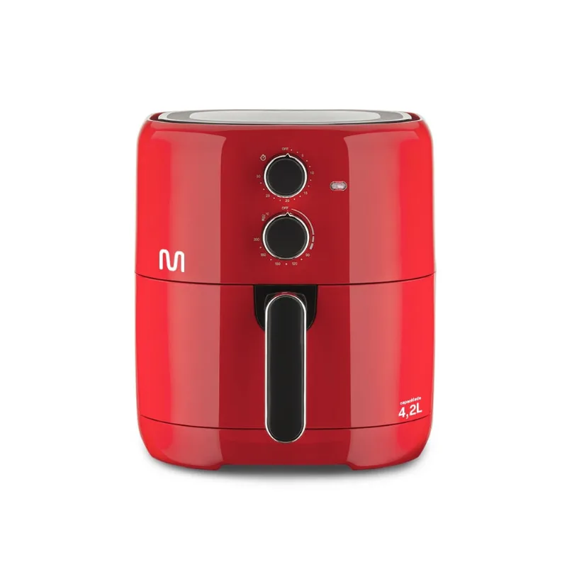 Air Fryer 4,2L 1500w-220v Com Grade, Seletor Temperatura e Tempo Vermelha Multilaser - CE195 CE195