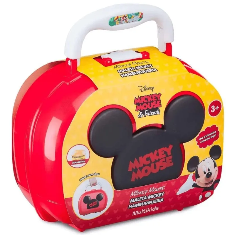 Brinquedo de Faz de Conta Maleta Hamburgueria do Mickey com Acessórios para Lanches Multikids - Multikids