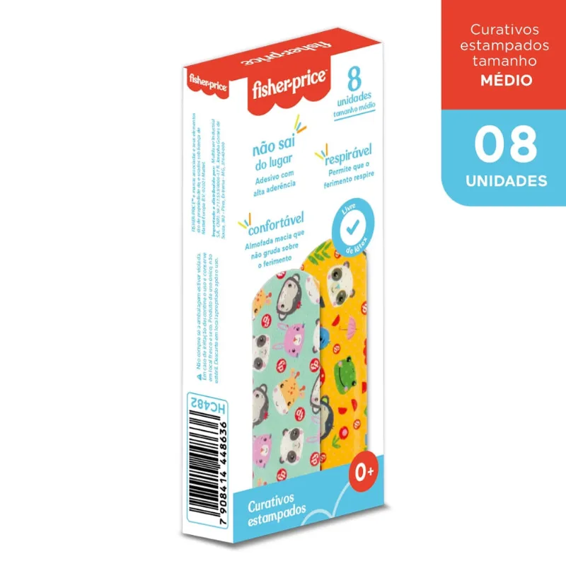 Curativo Estampado - Caixa Com 8 - Fisher Price - Hc482 Hc482