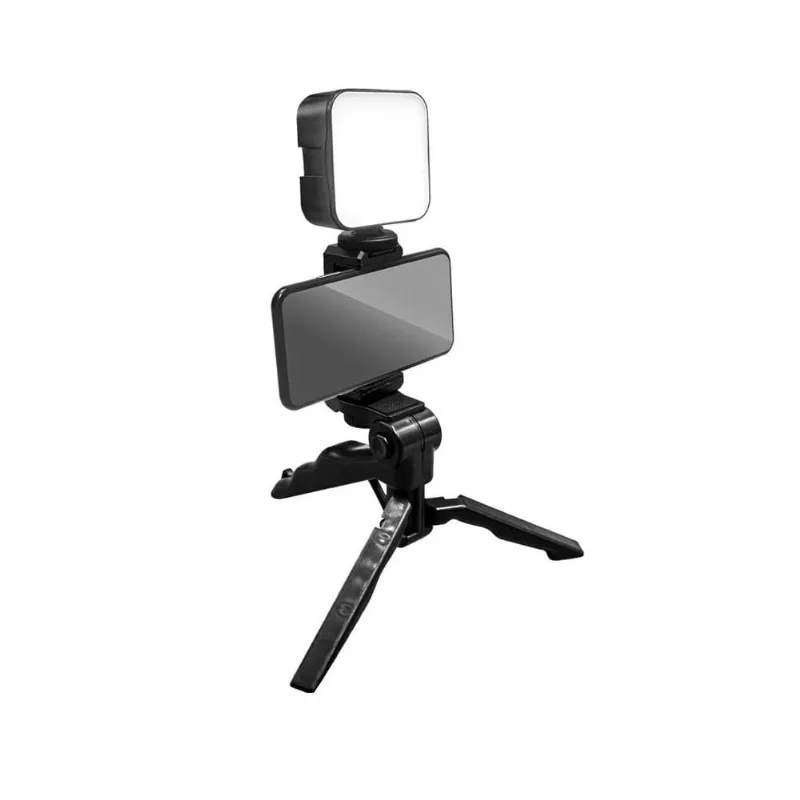 Kit Vlog com Tripé e Luz Led para Smartphone, AC401, multi multi