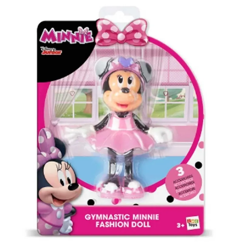 Boneca Minnie Gymnastic Com Acessórios Multilaser