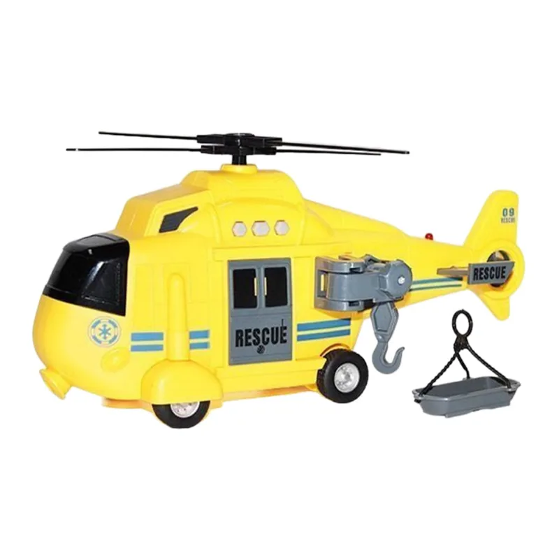 Helicóptero De Resgate - Play Machine - Com Luz E Som - Amarelo - Multikids