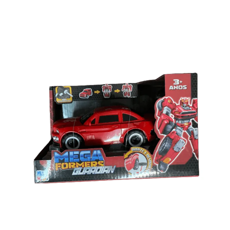 Megaformers Guardian - Carro Corrida Vermelho - Multikids