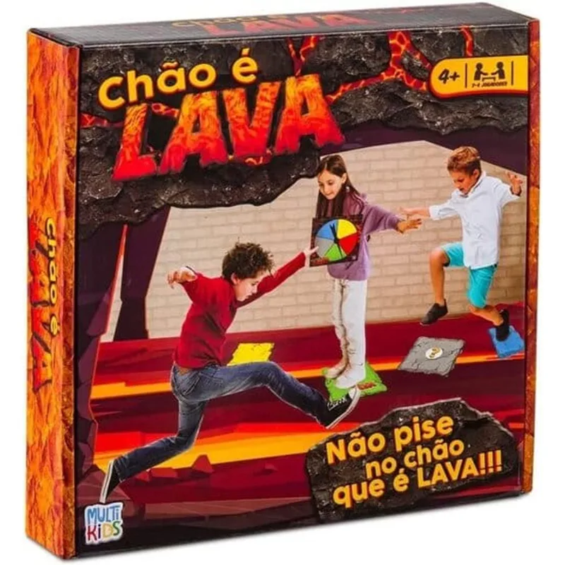 Jogo Tabuleiro 35pcs Chão é Lava Multikids Br1773