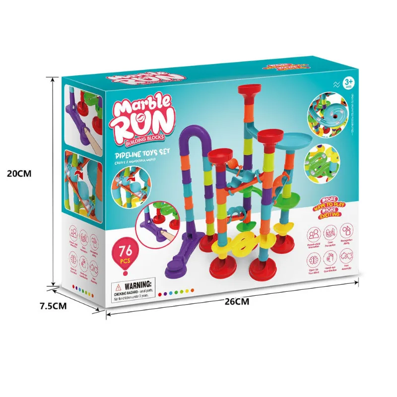 Jogo de Montar - Marble Run Race Set - 76 Peças - Multikids