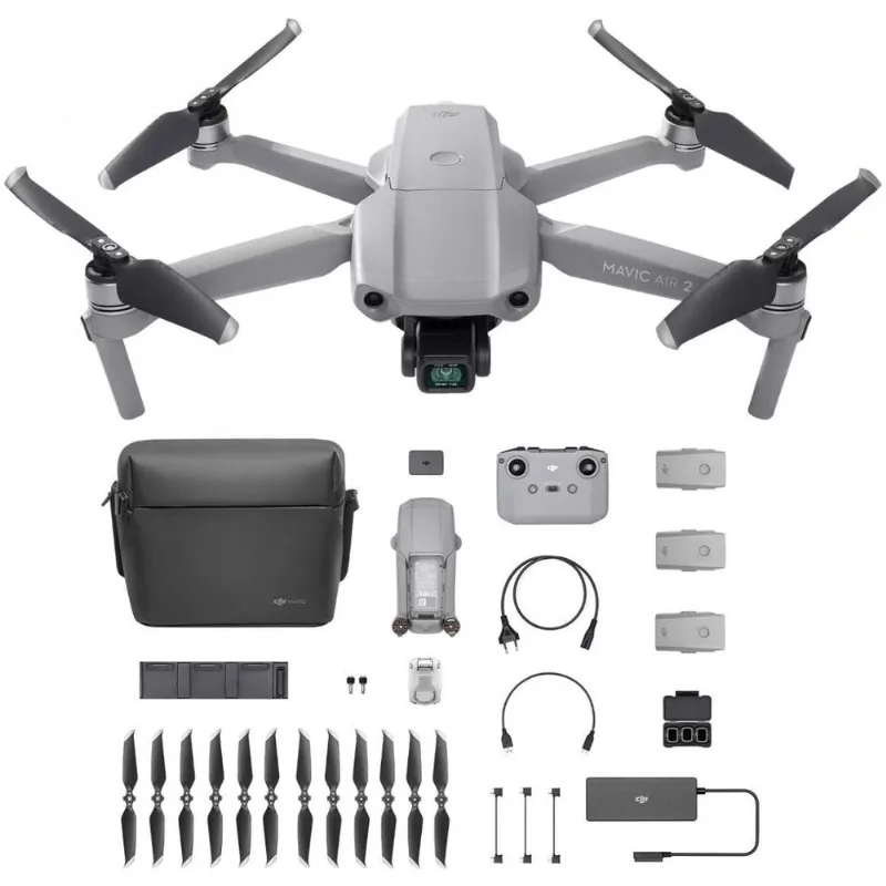 Drone com Câmera DJI Mavic Air 2 Fly More Combo DJI006 Cinza