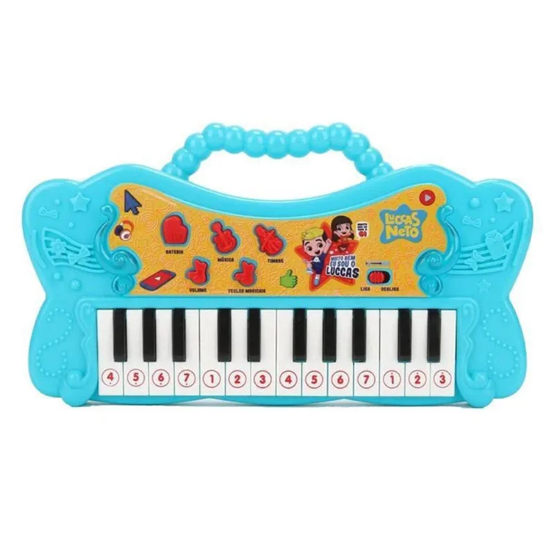 Teclado Musical Luz E Som Luccas Neto - Br1812 - Multikids