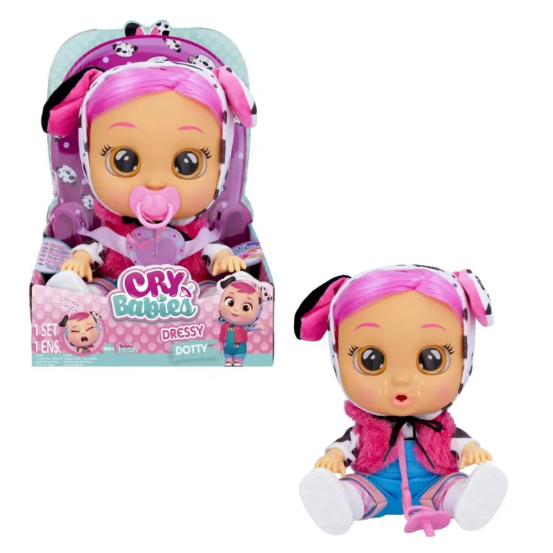 Cry Babies - Boneca que Chora - Dressy Dotty - Multikids