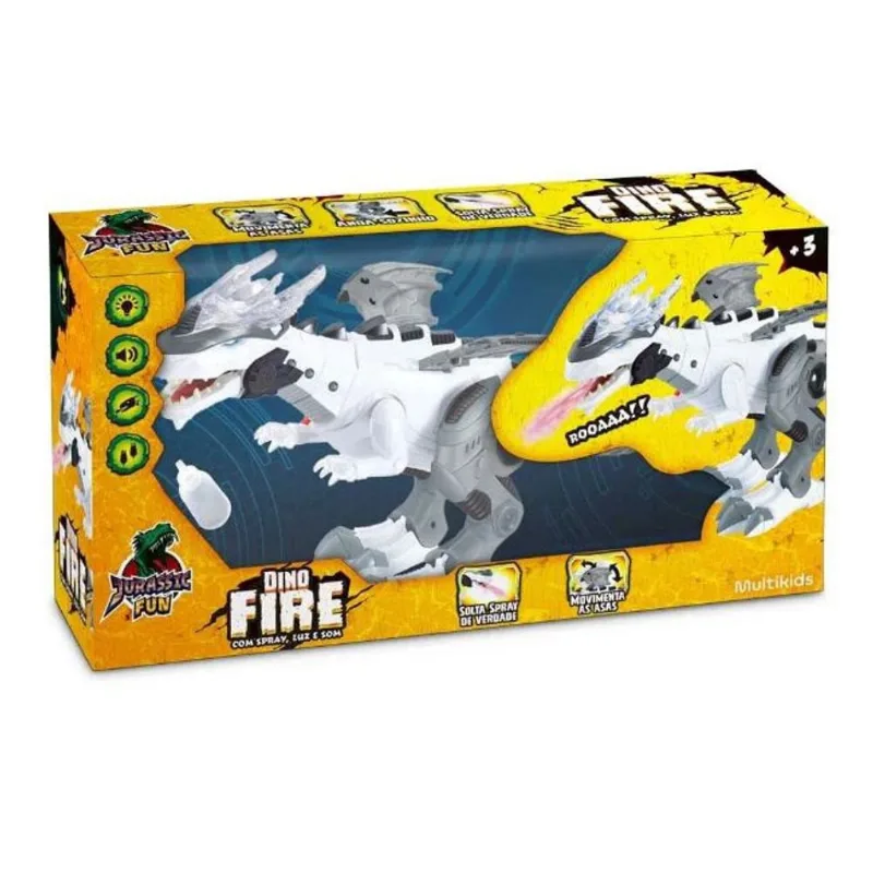 Jurassic Fun Dino Fire Com Spray Luz E Som Multikids BR1770