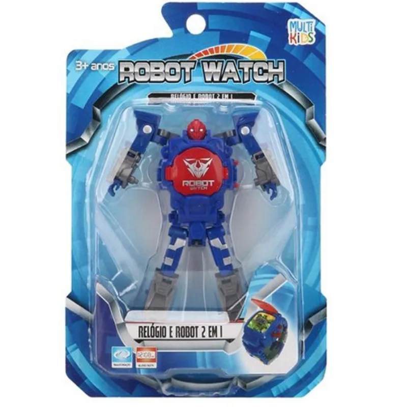 Robô Watch Azul - Relógio 2 em 1 - Multikids