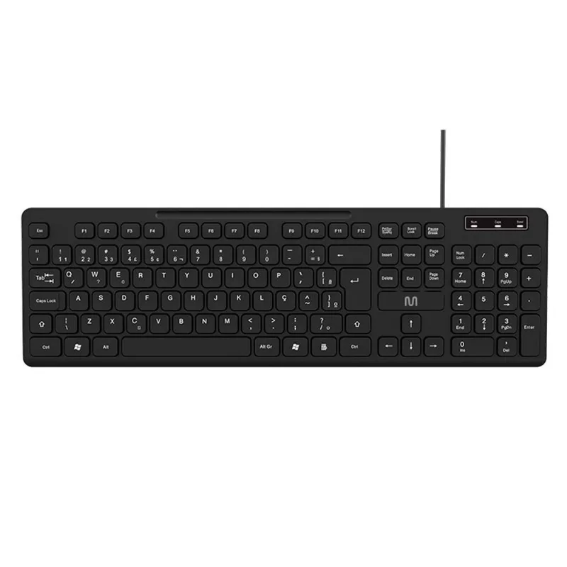 Teclado Com Fio Multilaser Soft Silence Tc144 - Preto