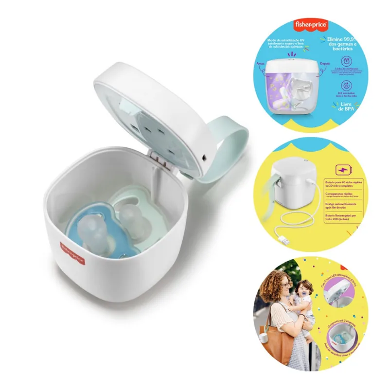 Esterilizador De Chupeta Recarregável Fisher Price - Bb1227