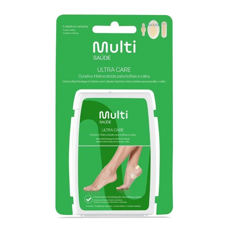 Curativos Para Bolhas E Calos Ultra Care Tam. Variado Multi Saúde - Hc544 Transparente