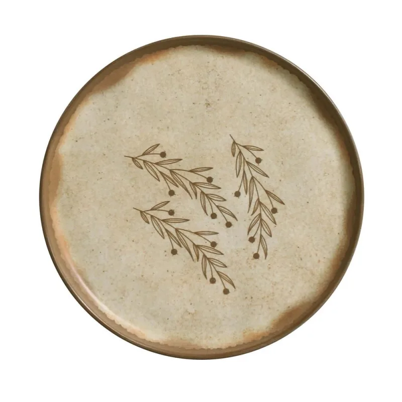 Conjunto com 6 Pratos de Sobremesa Bio Stoneware Nativa Ø21,5cm - Porto Brasil Cerâmica