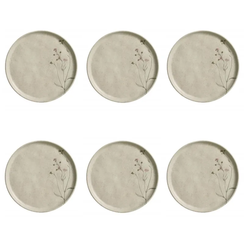 Conjunto de Pratos de Sobremesa 06 Peças Bio Campestre Porto Brasil - Porto Brasil
