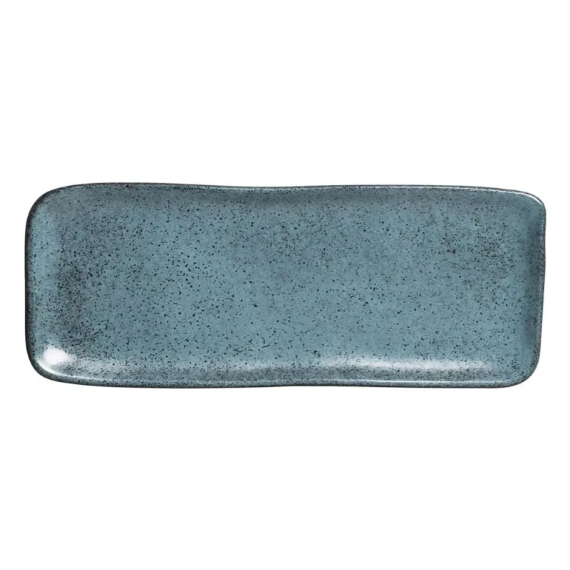 Conjunto com 4 Travessas Retangular Média Orgânico Night Sky 33x13cm - Porto Brasil Cerâmica - Utilidades Domesticas