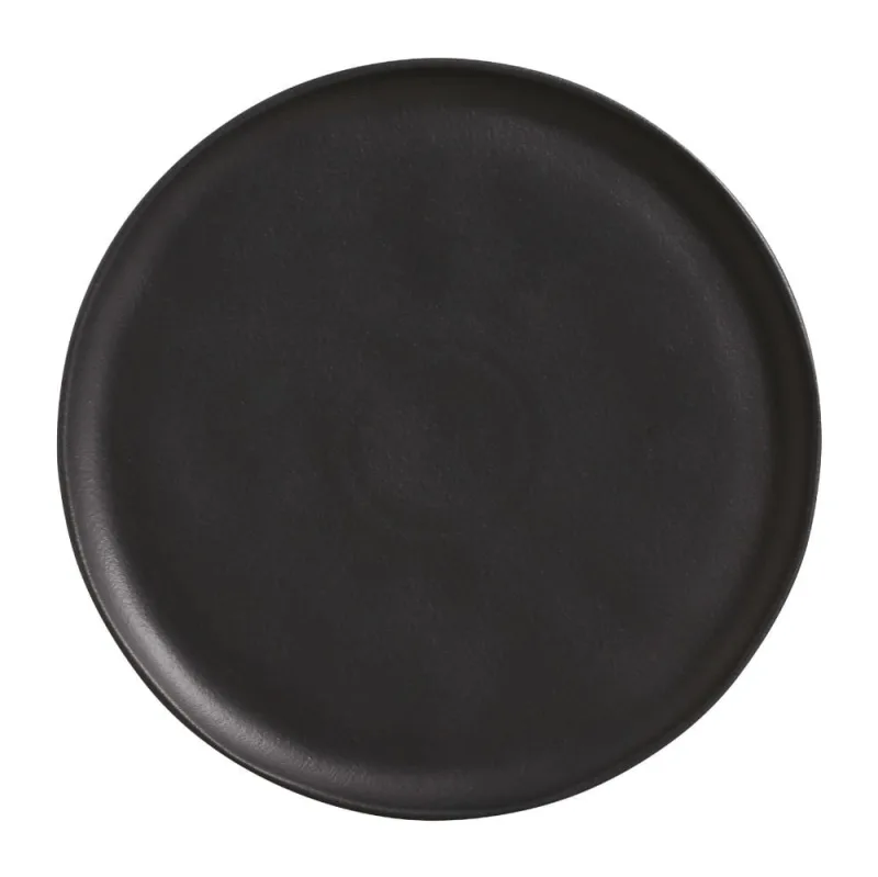 Conjunto com 6 Pratos Raso Bio Preto Matte Ø29cm - Porto Brasil Cerâmica - Utilidades Domesticas