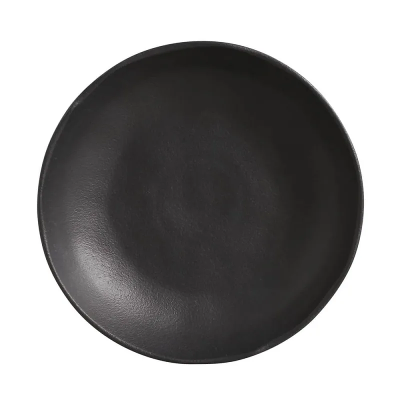 Conjunto com 6 Pratos Fundo Bio Preto Matte Ø25cm 1100ml - Porto Brasil Cerâmica - Utilidades Domesticas