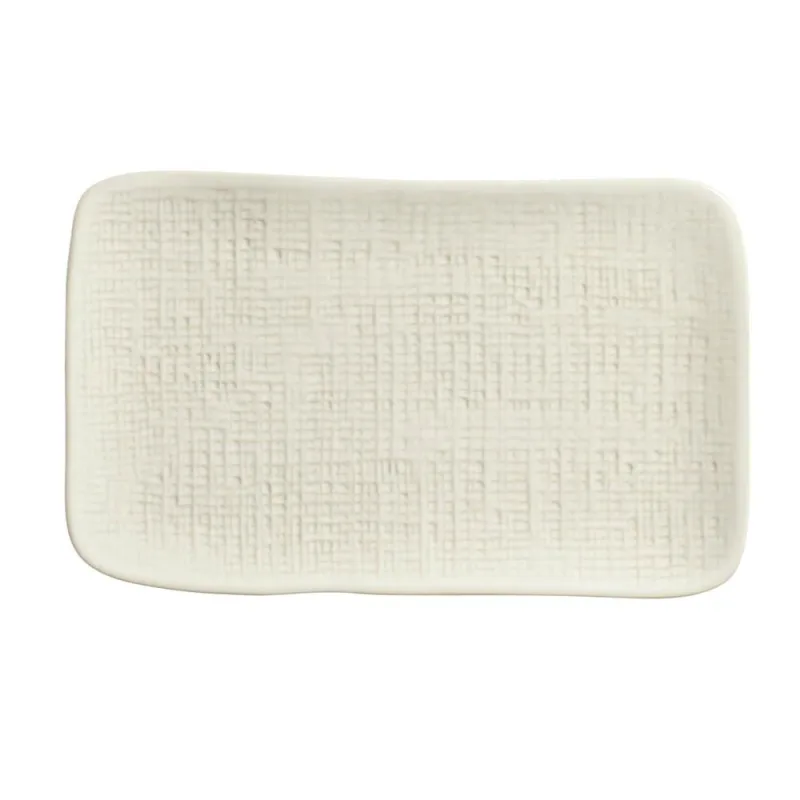Conjunto com 4 Travessas Retangular Média Juta Clay 27x16cm - Porto Brasil Cerâmica - Utilidades Domesticas