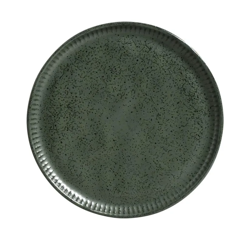 Conjunto com 6 Pratos de Sobremesa Linhas Greenery Ø21,5cm - Porto Brasil Cerâmica - Utilidades Domesticas