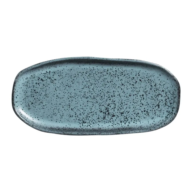 Conjunto com 4 Travessas Oval Rasa Pequena Orgânico Night Sky 23x11cm - Porto Brasil Cerâmica - Utilidades Domesticas