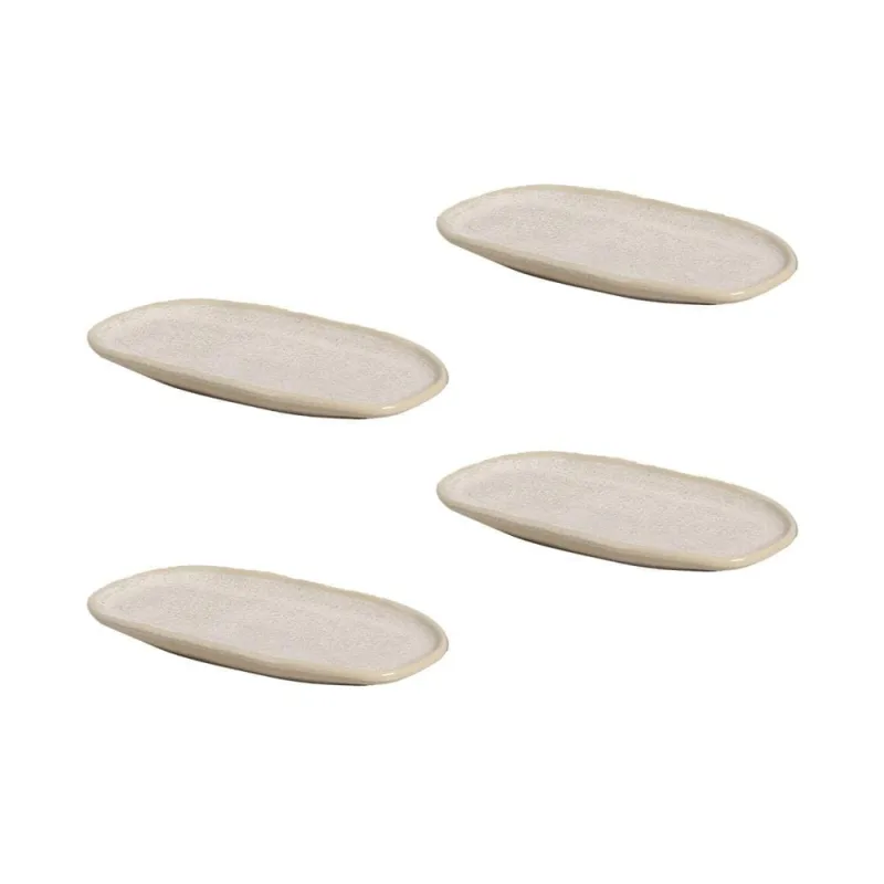 Conjunto de Travessas Ovais Pequenas Porto Brasil Orgânico Latte 23x11cm - 4 Peças - Porto Brasil - Utilidades Domesticas