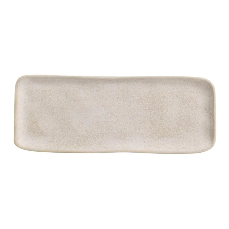 Conjunto com 4 Travessas Retangular Média Orgânico Latte 33x13cm - Porto Brasil Cerâmica - Utilidades Domesticas