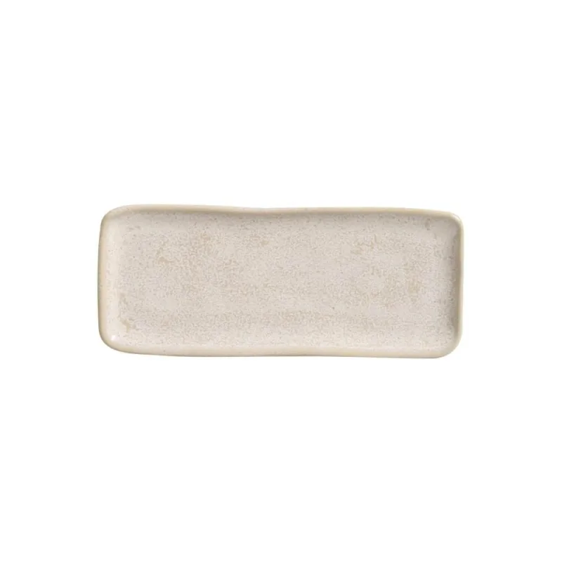 Conjunto com 4 Travessas Retangular Pequena Orgânico Latte 22x9,5cm - Porto Brasil Cerâmica - Utilidades Domesticas