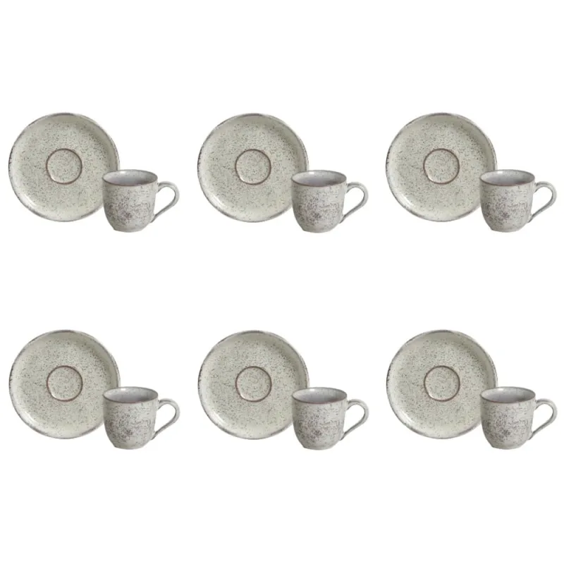 Conjunto de Xícara de Cafezinho com Pires 06 Peças Bio Pistache Porto Brasil - Porto Brasil - Utilidades Domesticas