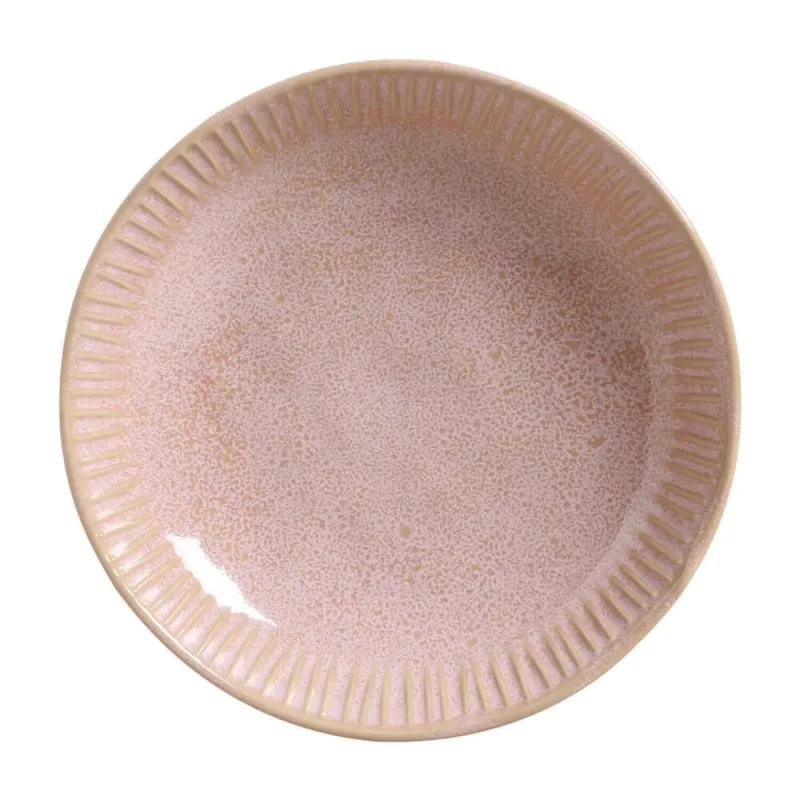 Conjunto com 6 Pratos Fundo Linhas Litchi Ø22,5cm 830ml - Porto Brasil Cerâmica - Utilidades Domesticas