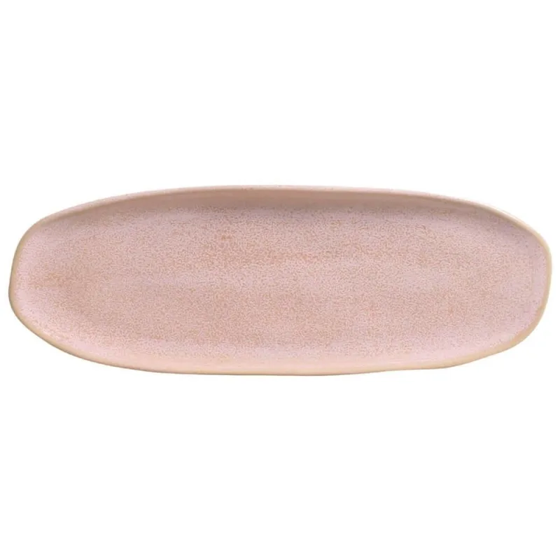 Conjunto com 4 Travessas Oval Rasa Grande Orgânico Litchi 36x13cm - Porto Brasil Cerâmica