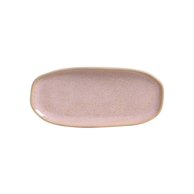 Conjunto com 4 Travessas Oval Rasa Pequena Orgânico Litchi 23x11cm - Porto Brasil Cerâmica