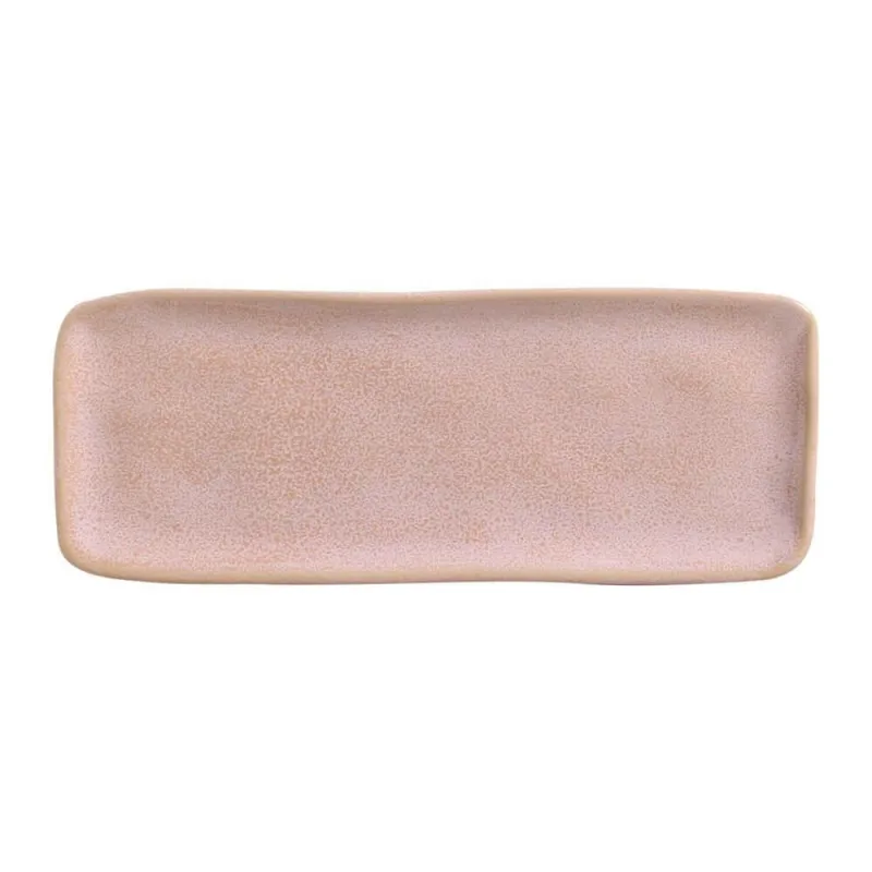 Conjunto com 4 Travessas Retangular Média Orgânico Litchi 33x13cm - Porto Brasil Cerâmica - Utilidades Domesticas