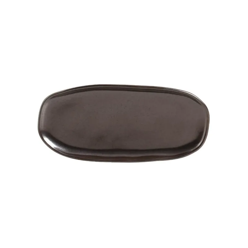Conjunto Com 4 Travessas Oval Rasa Pequena Orgânico Metallica 23X11Cm - Porto Brasil Cerâmica - Utilidades Domesticas