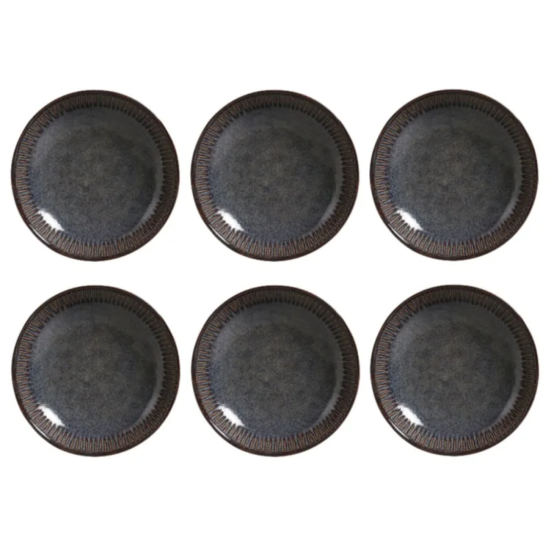 Conjunto de Pratos Fundos 06 Peças Linhas Titanium Porto Brasil - Porto Brasil - Utilidades Domesticas