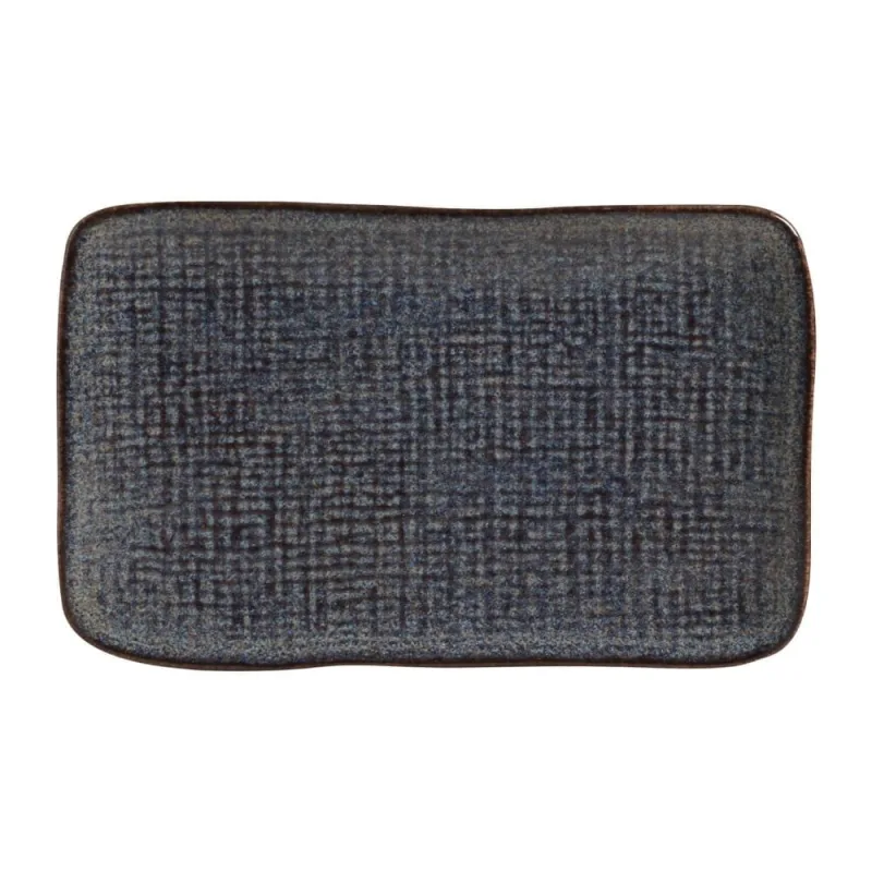 Conjunto com 4 Travessas Retangular Média Juta Titanium 27x16cm - Porto Brasil Cerâmica