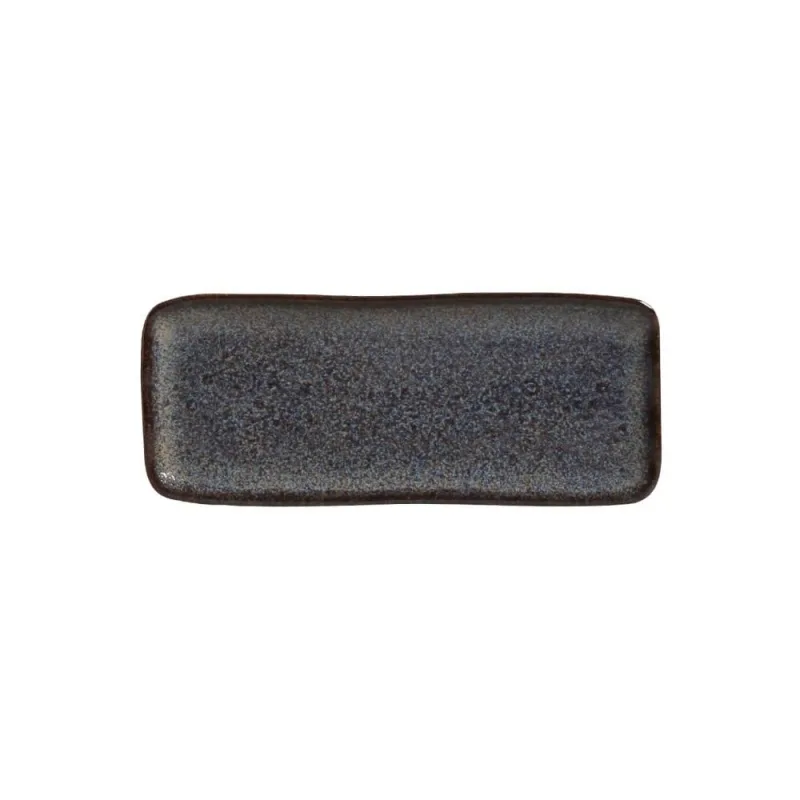 Conjunto com 4 Travessas Retangular Pequena Orgânico Titanium 22x9,5cm - Porto Brasil Cerâmica