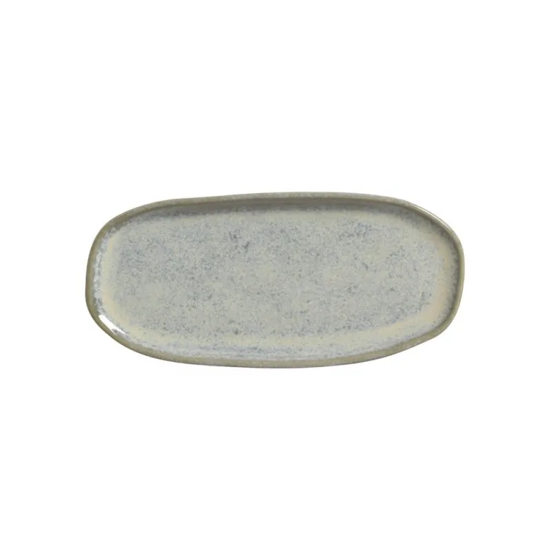Conjunto com 4 Travessas Oval Rasa Pequena Orgânico Green Granite 23x11cm - Porto Brasil Cerâmica - Utilidades Domesticas