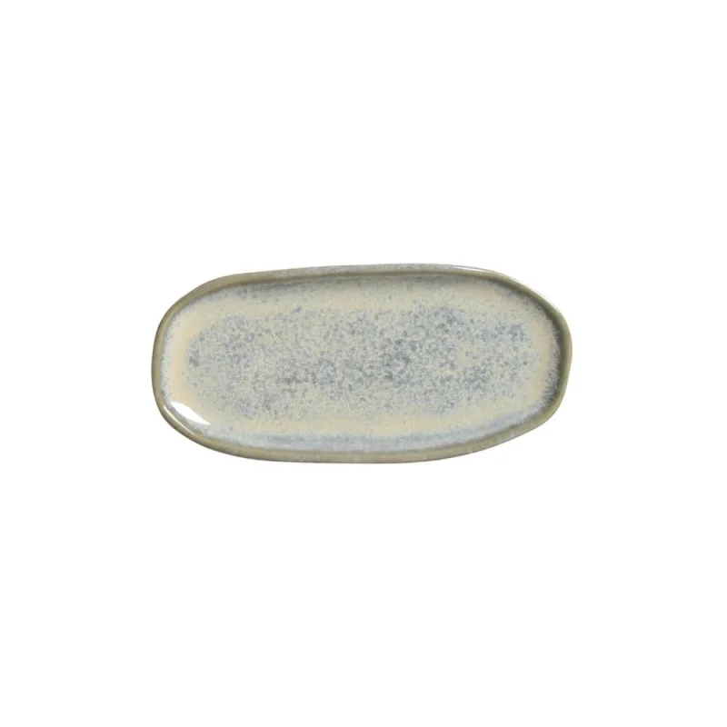 Conjunto com 4 Travessas Oval Rasa Mini Orgânico Green Granite 16,5x8cm - Porto Brasil Cerâmica - Utilidades Domesticas