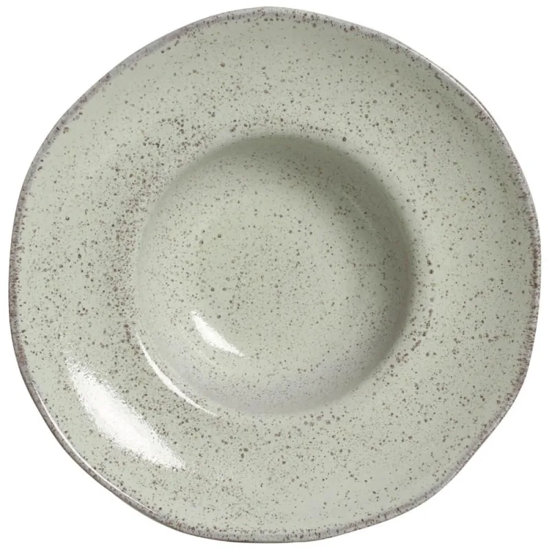 Conjunto com 4 Pratos de Massa Orgânico Pistache Ø28x6,5cm 450ml - Porto Brasil Cerâmica - Utilidades Domesticas