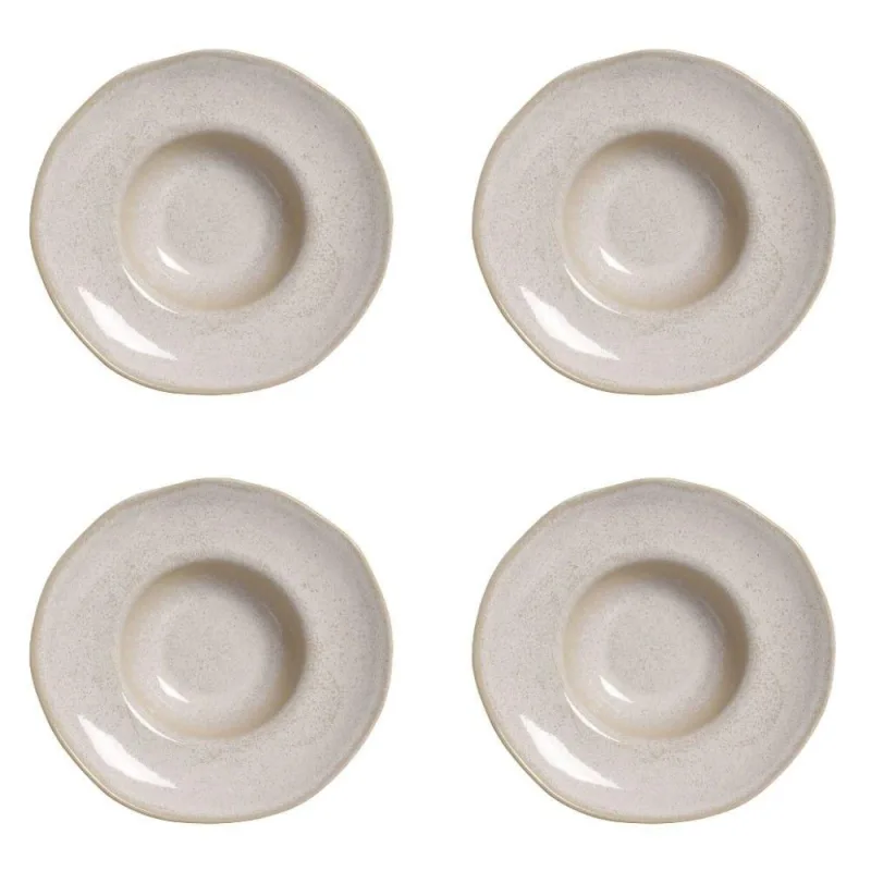 Conjunto De Pratos Para Massa/risoto 04 Peças Orgânico Latte Porto Brasil - Porto Brasil - Utilidades Domesticas