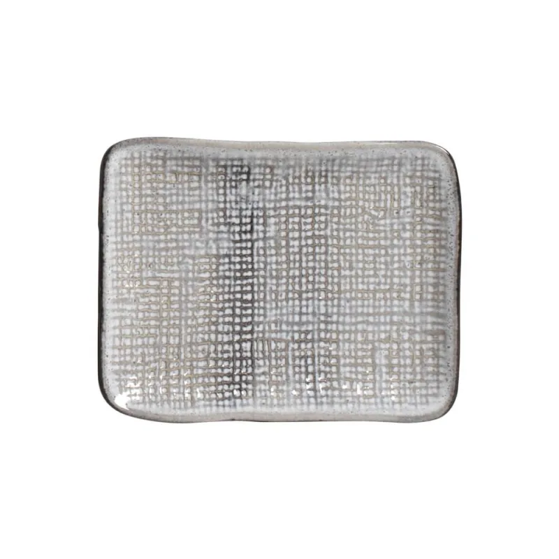 Conjunto com 4 Travessas Retangular Pequena Juta Dust 18x14cm - Porto Brasil Cerâmica - Utilidades Domesticas