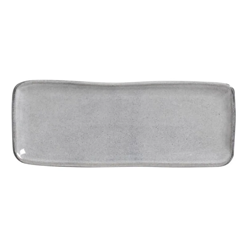 Conjunto com 4 Travessas Retangular Média Orgânico Dust 33x13cm - Porto Brasil Cerâmica - Utilidades Domesticas