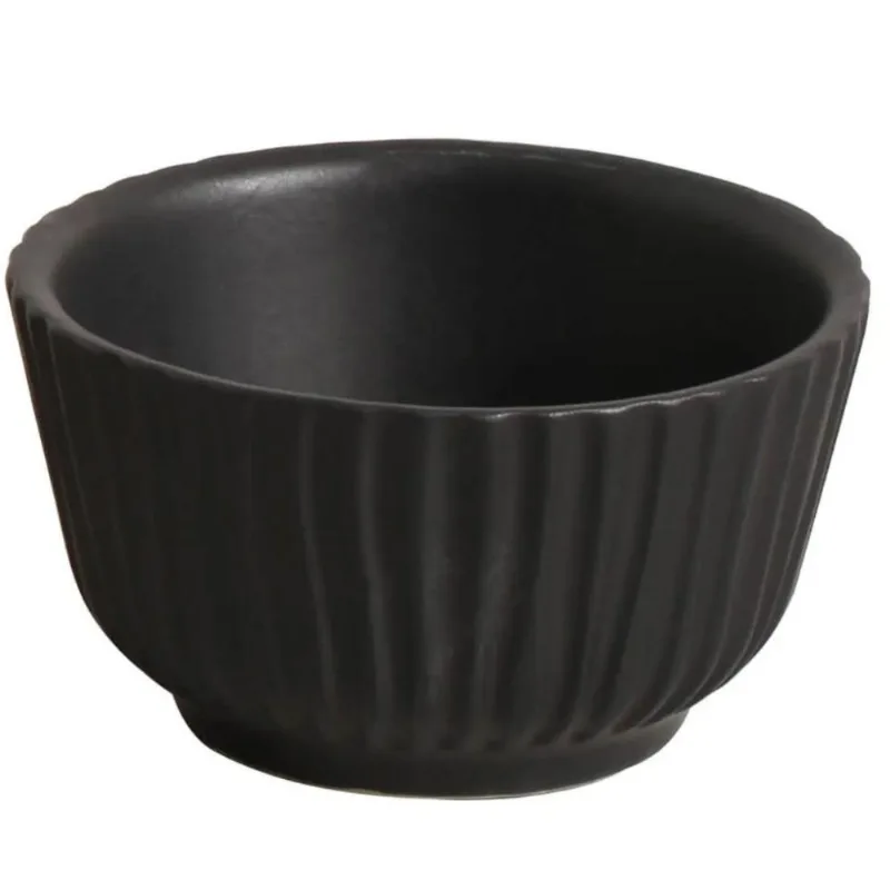 Ramequim Shimeji 170ml Cerâmica Preto Matte 9x5cm Sushi Porto Brasil Restaurante Japonês