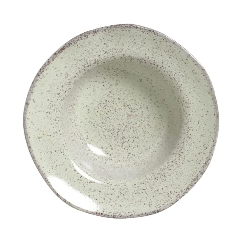 Conjunto com 4 Pratos de Entrada/Sobremesa Orgânico Pistache Ø19x5,5cm 250ml - Porto Brasil Cerâmica - Utilidades Domesticas