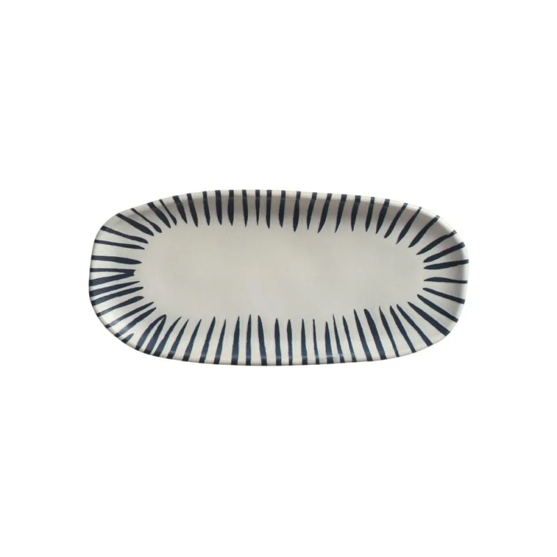 Conjunto com 4 Travessas Oval Rasa Pequena Orgânico Elemento 23x11cm - Porto Brasil Cerâmica - Utilidades Domesticas