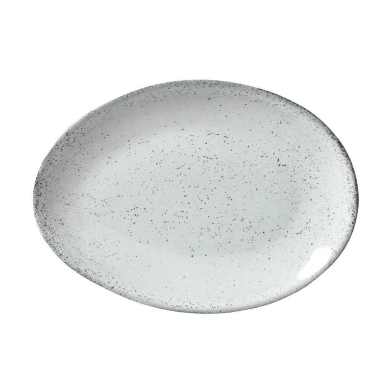 Conjunto com 6 Pratos de Sobremesa Oval Orgânico Echo 22,5x16,5x2,5cm - Porto Brasil Cerâmica - Utilidades Domesticas